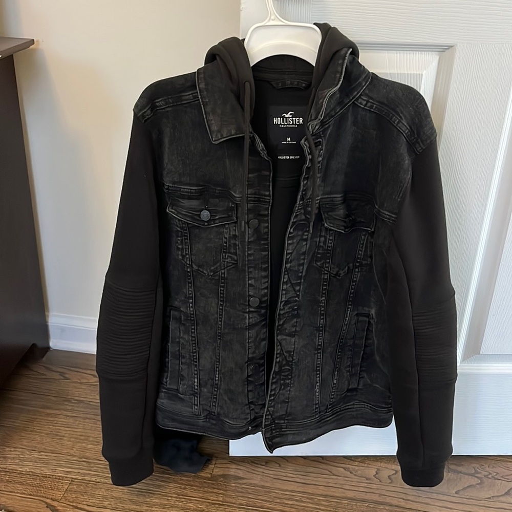 Hollister men’s sweatshirt denim jacket